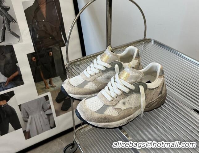 Best Product Golden Goose Dad-Star sneakers in white mesh and suede with white leather star and beige leather heel tab 6