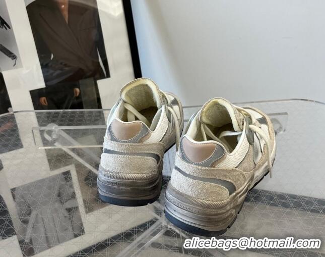 Best Product Golden Goose Dad-Star sneakers in white mesh and suede with white leather star and beige leather heel tab 6