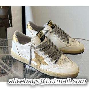 Best Price Golden Goose Ball Star sneakers with gold star and heel tab White 607017