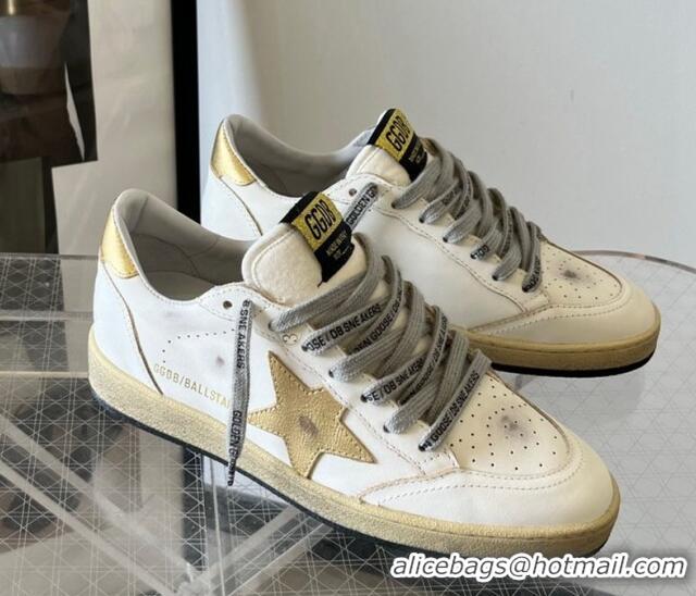 Best Price Golden Goose Ball Star sneakers with gold star and heel tab White 607017