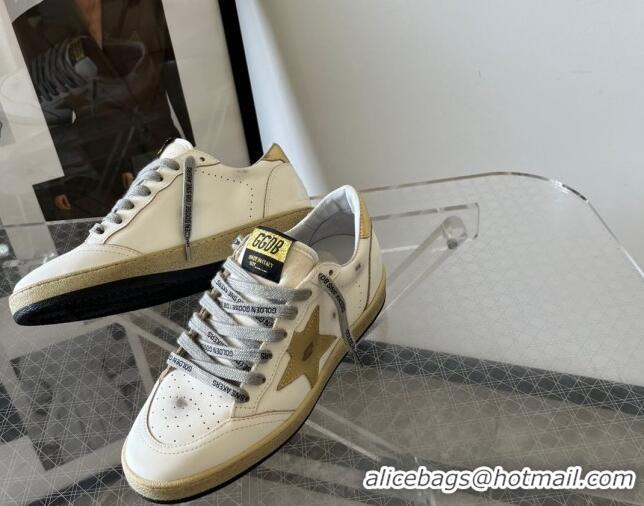 Best Price Golden Goose Ball Star sneakers with gold star and heel tab White 607017