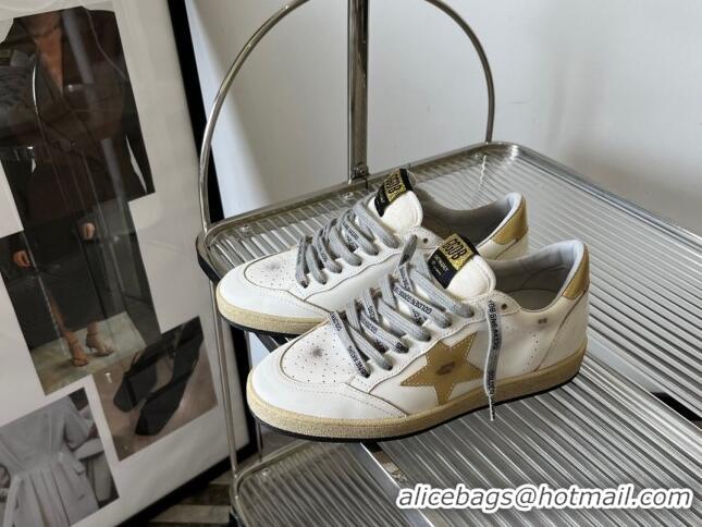 Best Price Golden Goose Ball Star sneakers with gold star and heel tab White 607017