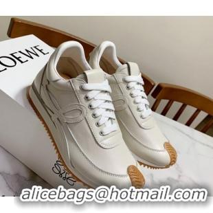 Popular Style Loewe Suede & Calfskin Sneakers White 111737