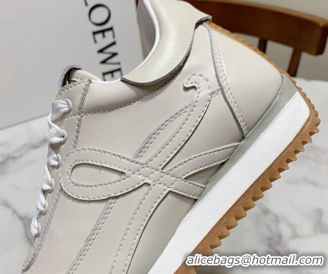 Popular Style Loewe Suede & Calfskin Sneakers White 111737