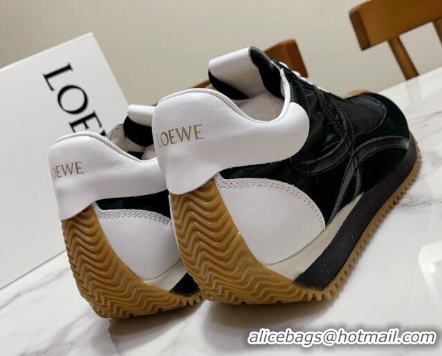 Unique Style Loewe Suede & Fabric Sneakers Black 111744