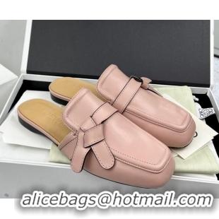 Modern Loewe Gate Calfskin Flat Mules Pink 032865