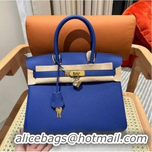 Well Crafted Hermes Bikin 30CM Original Togo Leather HB30O Blue