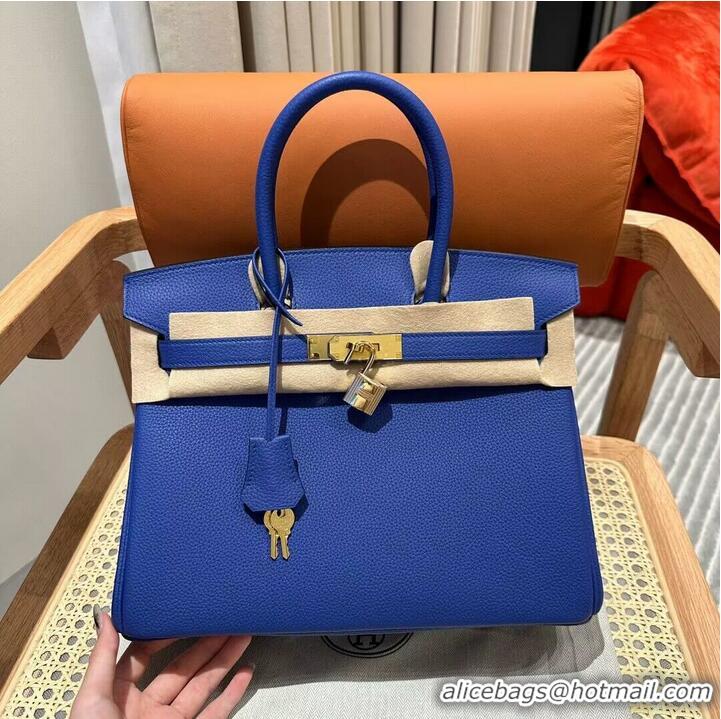 Well Crafted Hermes Bikin 30CM Original Togo Leather HB30O Blue