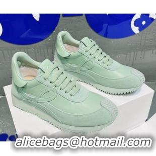 Duplicate Loewe Flow Leather & Suede Sneakers Light Green 229120