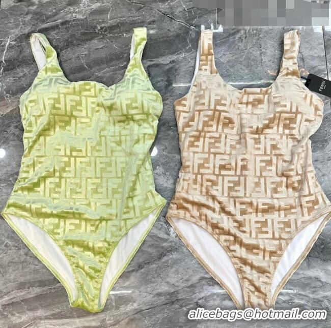 Cheapest Fendi FF Velvet Swimwear 0706 Green 2023