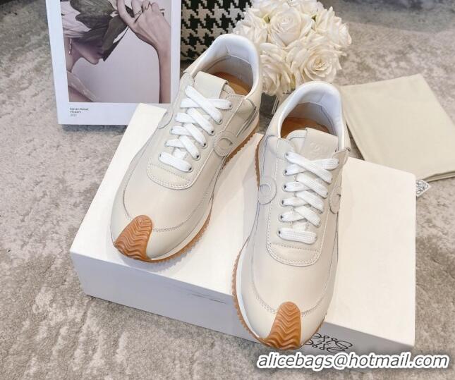 Top Grade Loewe Flow Runner Sneakers in Calfskin White 506055