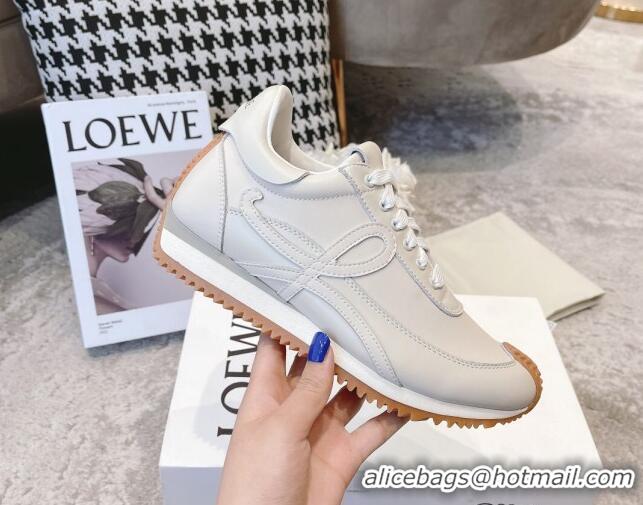 Top Grade Loewe Flow Runner Sneakers in Calfskin White 506055