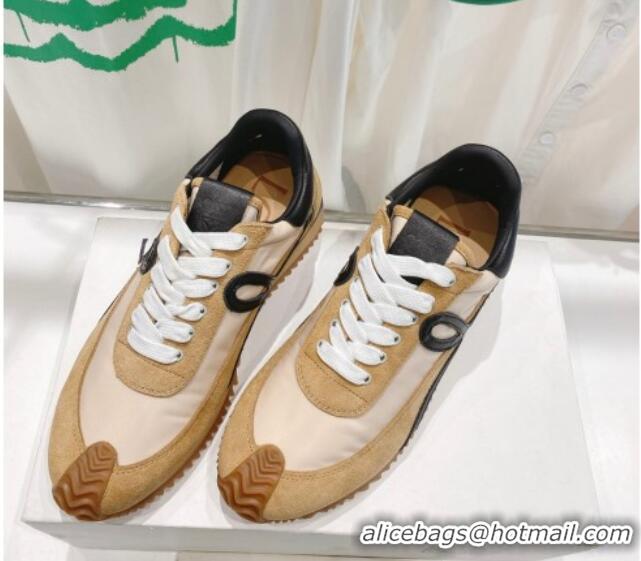 Low Cost Loewe Flow Runner Sneakers in Suede and Nylon Brown/Beige/Black 506058