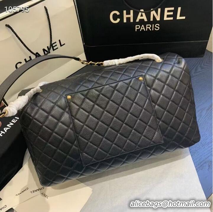 Unique Grade Chanel Large CF Flap Bag Original Leather A91169 Black & Gold Tone