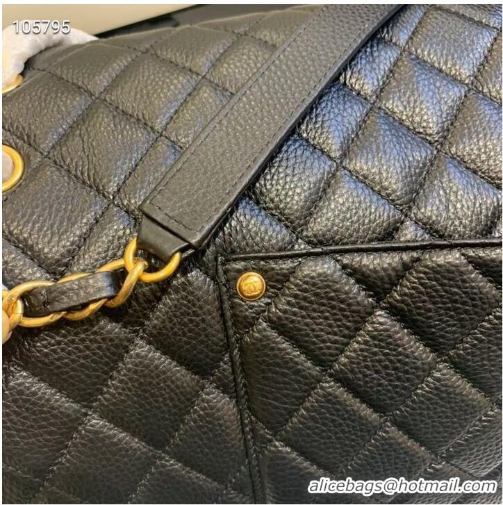 Unique Grade Chanel Large CF Flap Bag Original Leather A91169 Black & Gold Tone