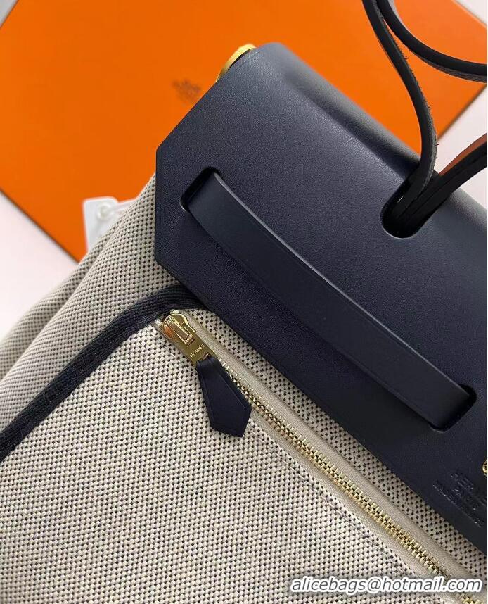 Well Crafted Hermes Herbag Zip Cabine Bag 31cm In Canvas and Calf Leather H12012