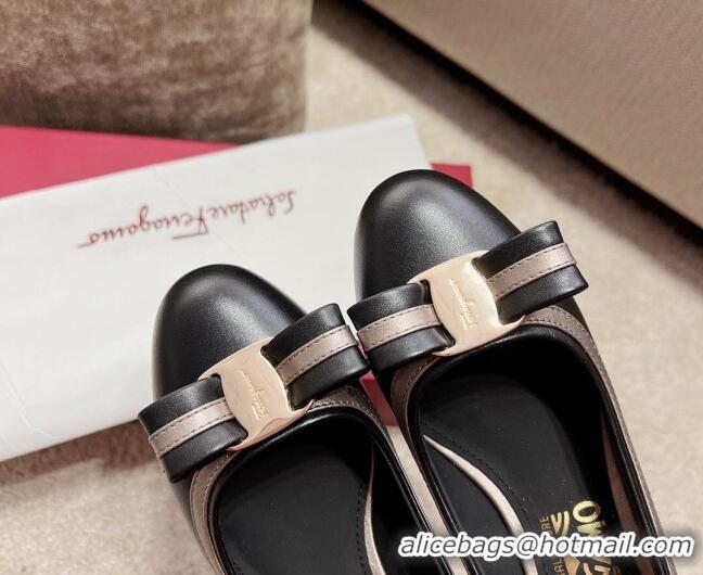 Buy Fashionable Salvatore Ferragamo Vara Bow Calfskin Pumps 3.5cm Black 3022503