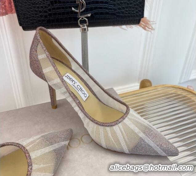 Purchase Jimmy Choo Love Mesh and Glitter Pumps 8.5cm 013018 Gold