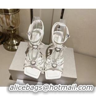 Shop Duplicate Jimmy Choo Indiya Sandals 10cm in Nappa Leather Latte White 704051