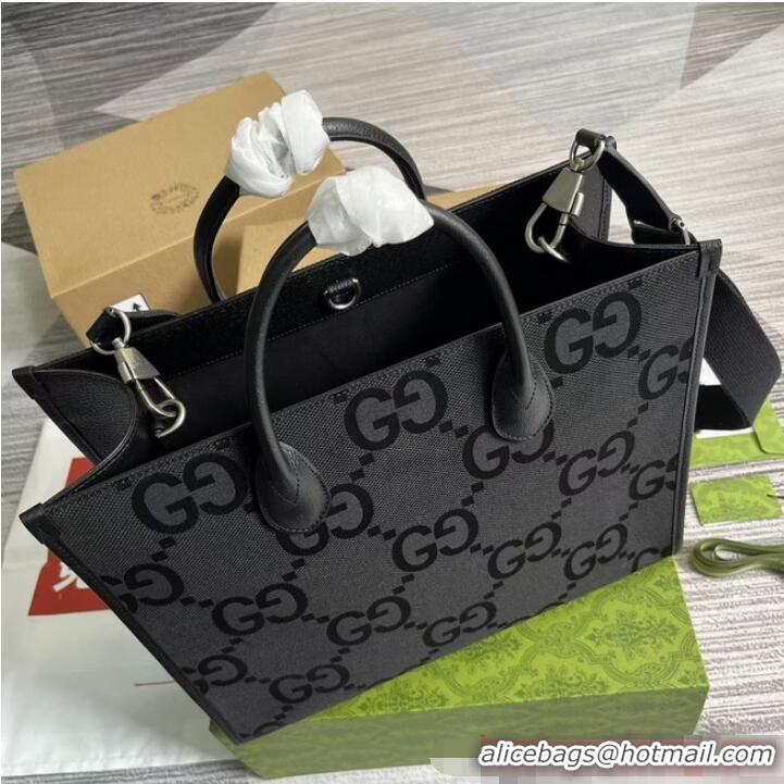 Well Crafted Gucci Tote bag with jumbo GG 678839 Black