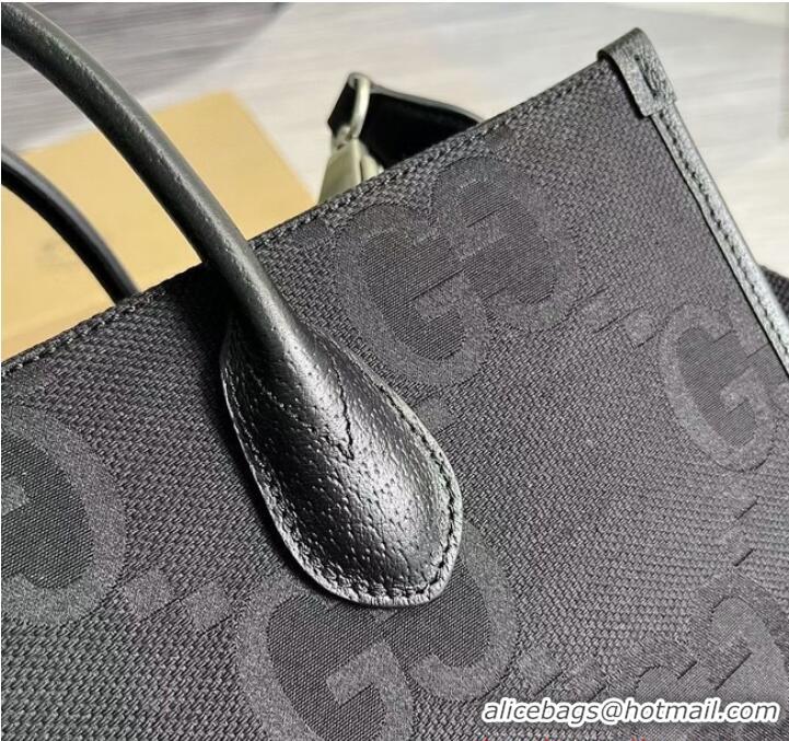 Well Crafted Gucci Tote bag with jumbo GG 678839 Black