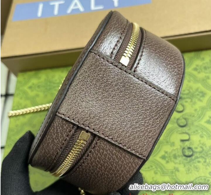 Top Quality GUCCI OPHIDIA MINI CHAIN BAG 725147 Brown