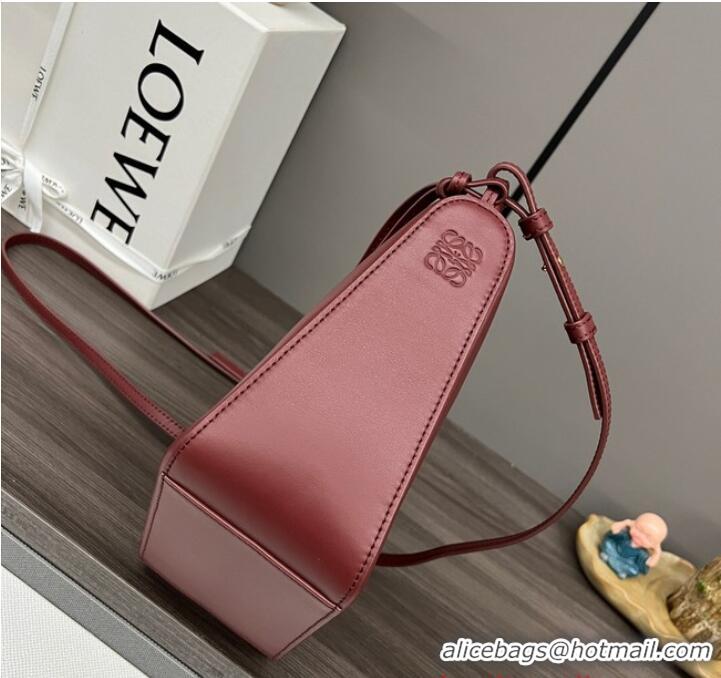 New Fashion Loewe Original Leather Shoulder Handbag C923 Wine