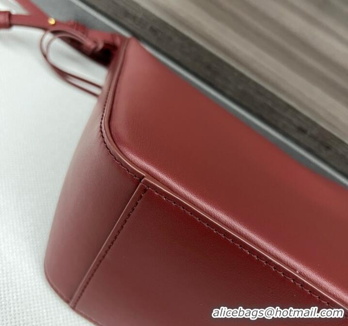 New Fashion Loewe Original Leather Shoulder Handbag C923 Wine