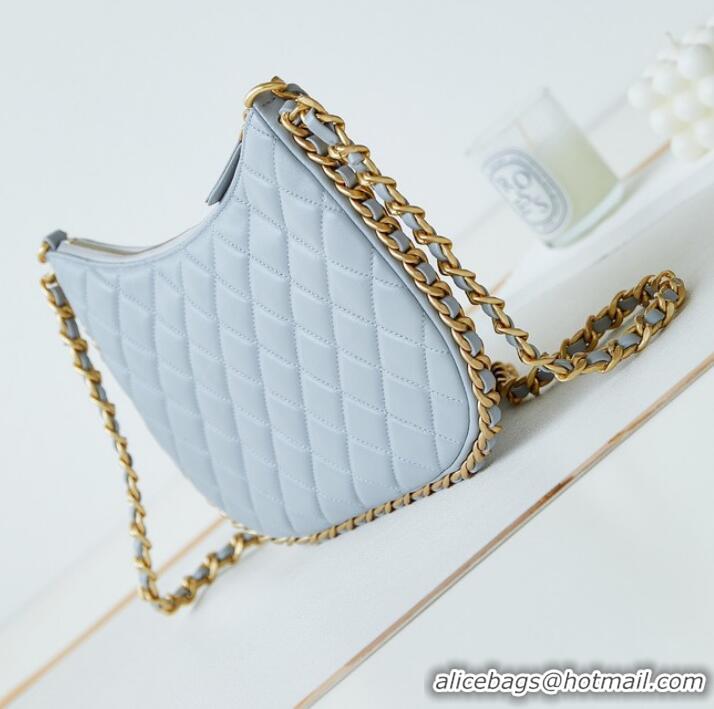 Unique Discount Chanel LARGE HOBO BAG AS4368 light blue