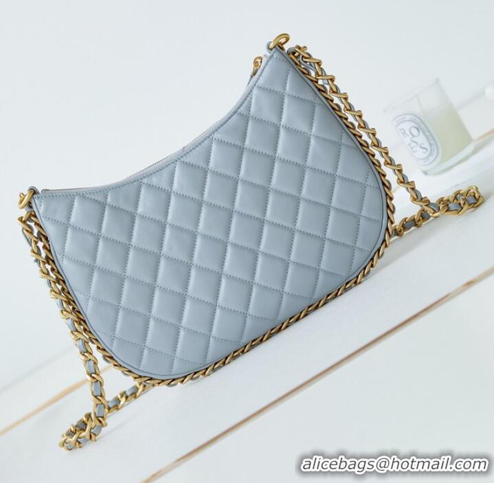 Unique Discount Chanel LARGE HOBO BAG AS4368 light blue