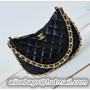 Luxury Discount Chanel HOBO HANDBAG AS4378 Black