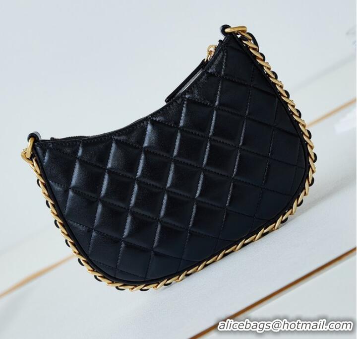 Luxury Discount Chanel HOBO HANDBAG AS4378 Black