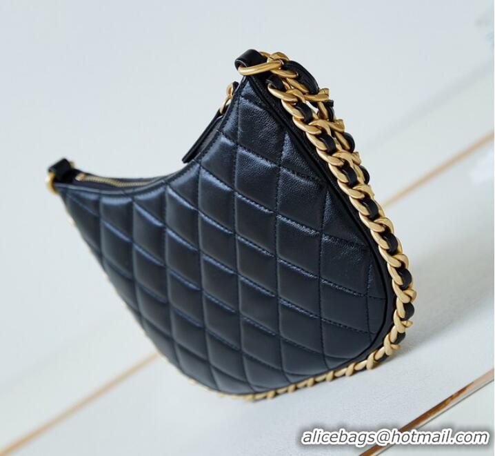 Luxury Discount Chanel HOBO HANDBAG AS4378 Black