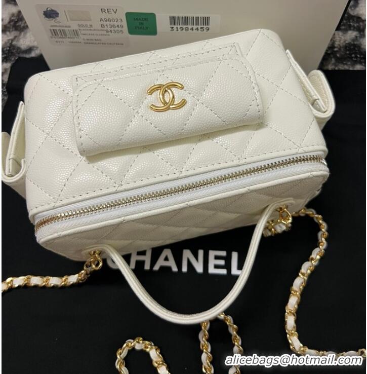 Luxury Cheap Chanel CLUTCH WITH CHAIN AP3017 white