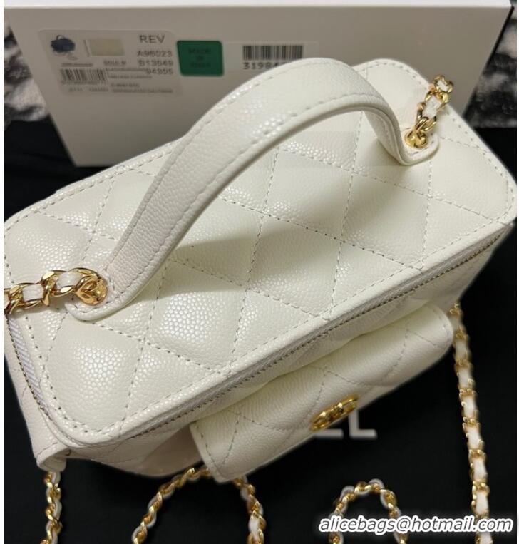 Luxury Cheap Chanel CLUTCH WITH CHAIN AP3017 white