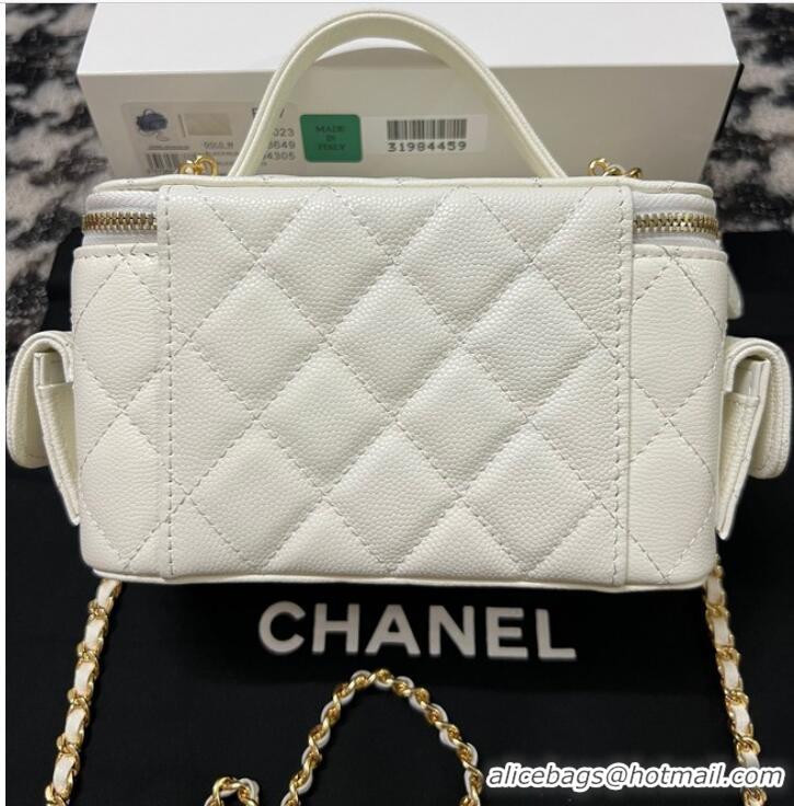 Luxury Cheap Chanel CLUTCH WITH CHAIN AP3017 white