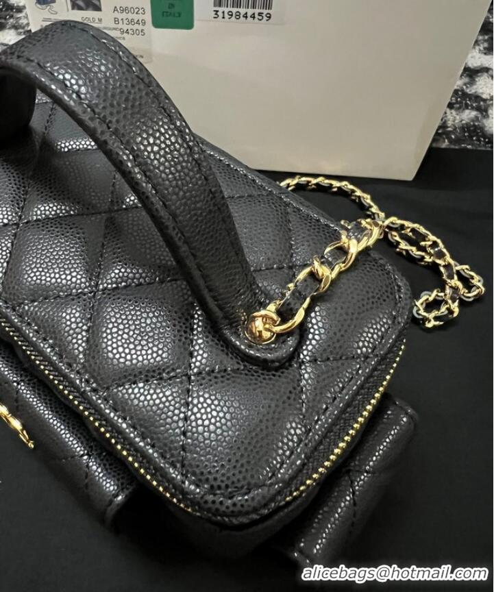 Unique Grade Chanel CLUTCH WITH CHAIN AP3017 Black