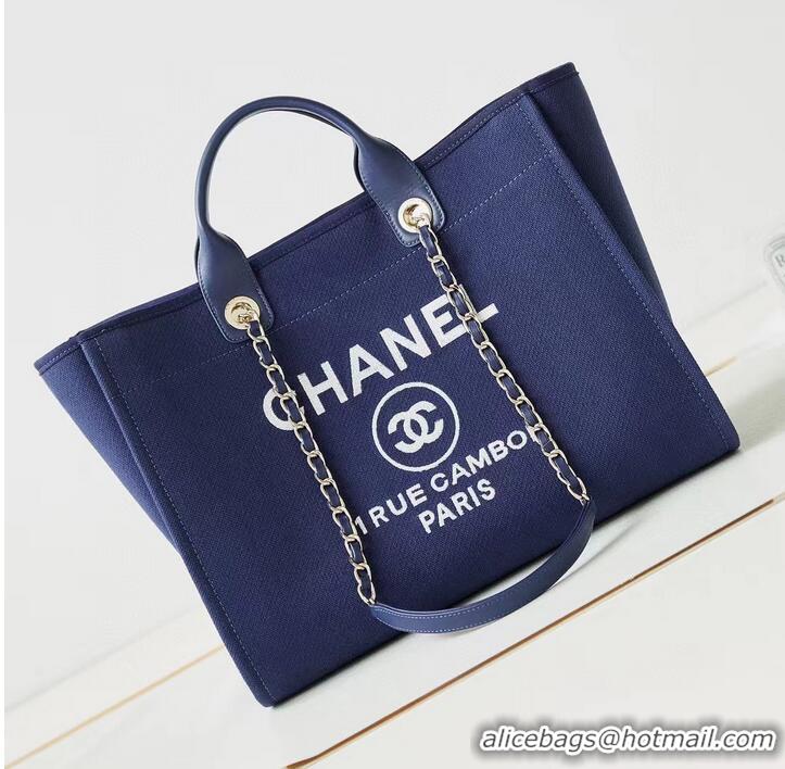 Buy Fashionable Chanel LARGE SHOPPING BAG 66941 Blue