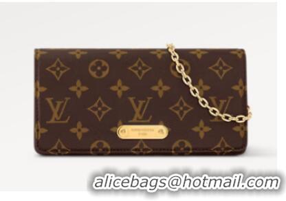 Buy Discount Louis Vuitton Monogram Canvas Wallet On Chain Lily M82509