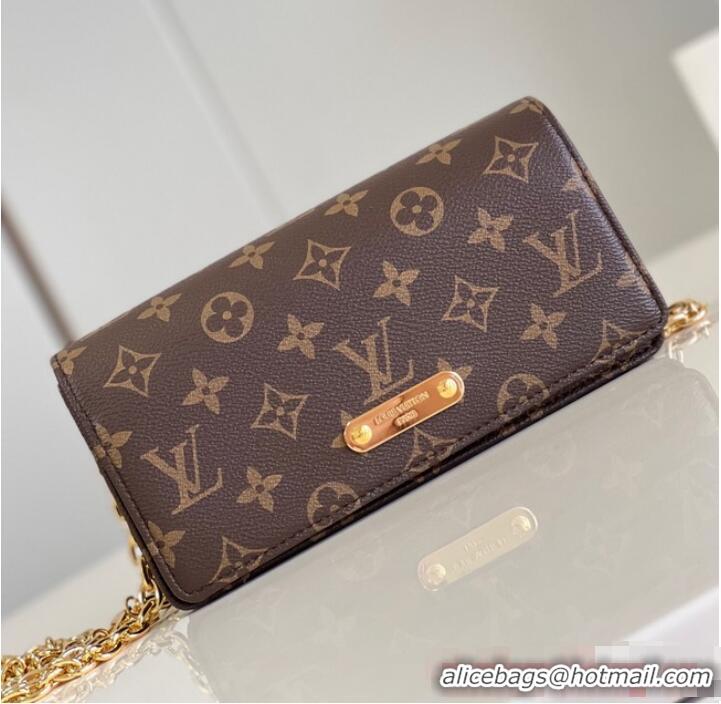 Buy Discount Louis Vuitton Monogram Canvas Wallet On Chain Lily M82509