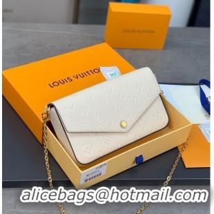 Grade Design Louis Vuitton Monogram Empreinte Multi Pochette Felicie M81359 White