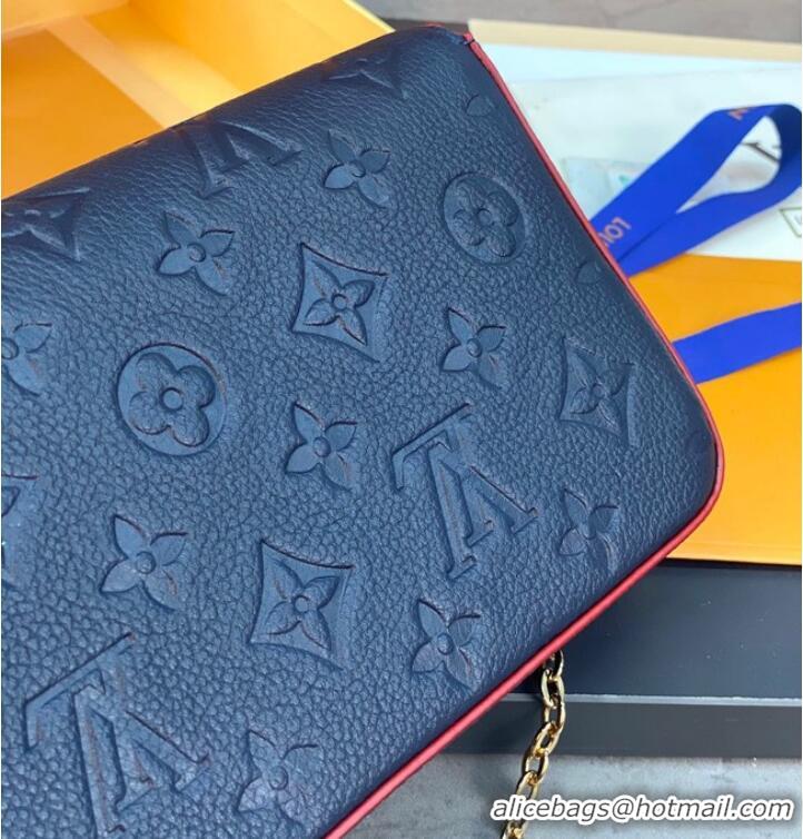 Shop Grade Louis Vuitton Monogram Empreinte Multi Pochette Felicie M81359 dark blue