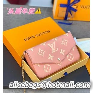 Inexpensive Louis Vuitton Monogram Empreinte Multi Pochette Felicie M81359 pink