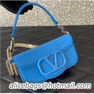 Low Cost VALENTINO GARAVANI MINI LOCO Calf leather Shoulder Bag 1W2B0K Sapphire blue