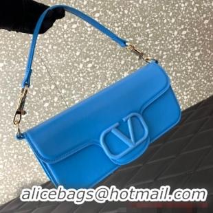 Top Quality VALENTINO GARAVANI Loco Calf leather bag 2B0K30 Sapphire blue