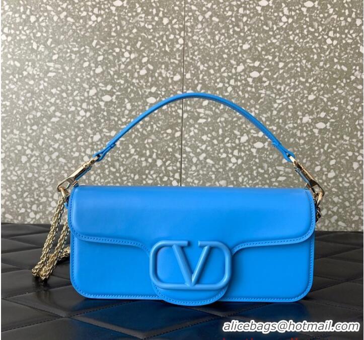 Top Quality VALENTINO GARAVANI Loco Calf leather bag 2B0K30 Sapphire blue