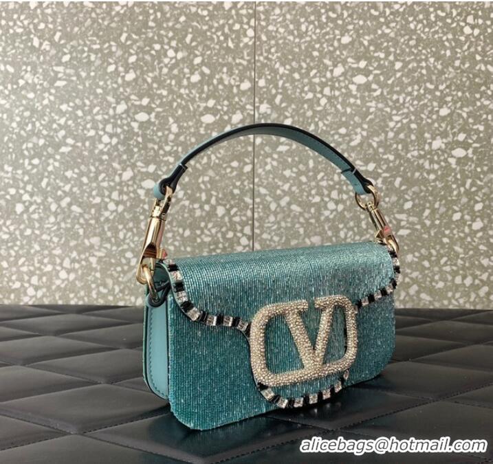 Affordable Price VALENTINO V-logo MINI LOCO bag beads 5032B light blue