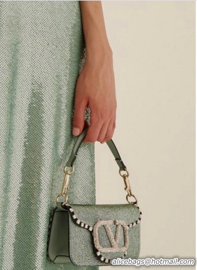 Affordable Price VALENTINO V-logo MINI LOCO bag beads 5032B light blue