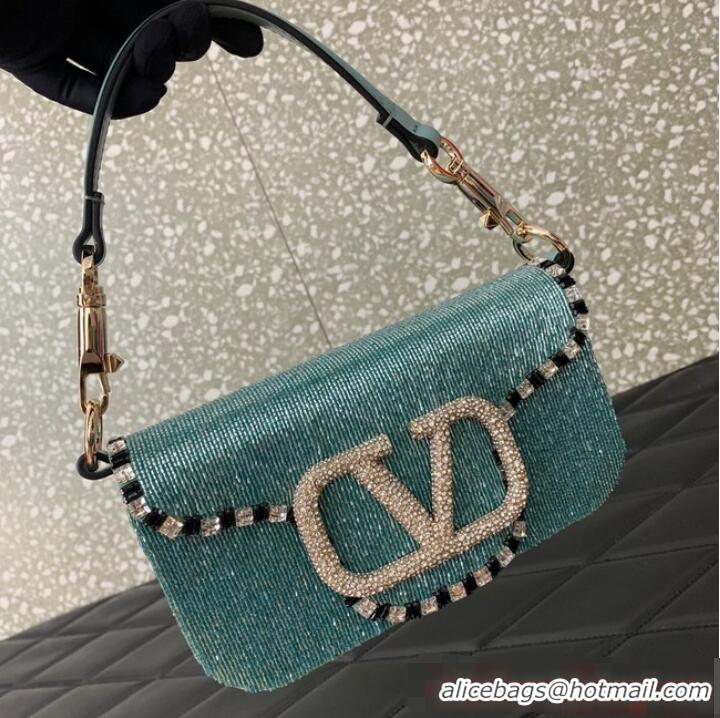 Affordable Price VALENTINO V-logo MINI LOCO bag beads 5032B light blue