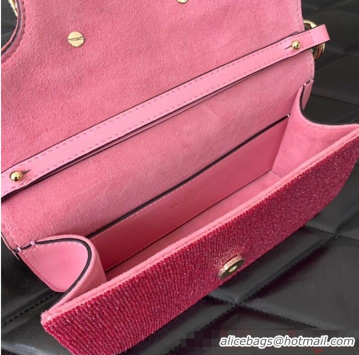 Top Quality VALENTINO V-logo MINI LOCO bag beads 5032B Pink